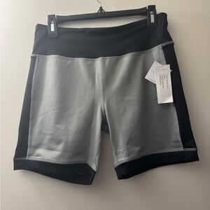PSK Collective Black and Gray Bike Shorts